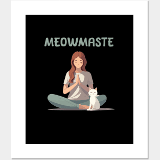 Meowmaste - Yoga and cats lover Posters and Art